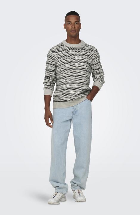 Actual product image Only & Sons ONSMUSA REG 3 STRUC CREW KNIT Strickpullover (XXL)