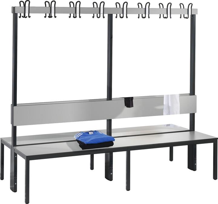 Produktbild C+P Garderobenbank BASIC PLUS, doppelseitig (76 cm, 165 cm)