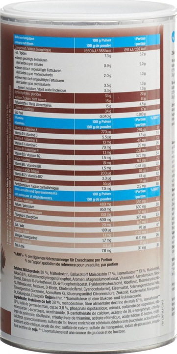 Valeurs nutritives et ingrédients Biomed InShape (1 pièce(s), Poudre, 420 g)