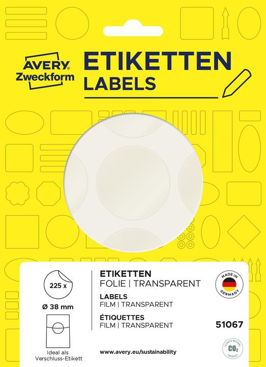 Actual product image Avery Closure labels