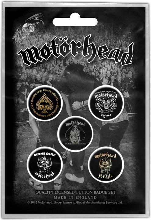 Actual product image Motorhead Clean Your Clock Badge (Pack of 5)