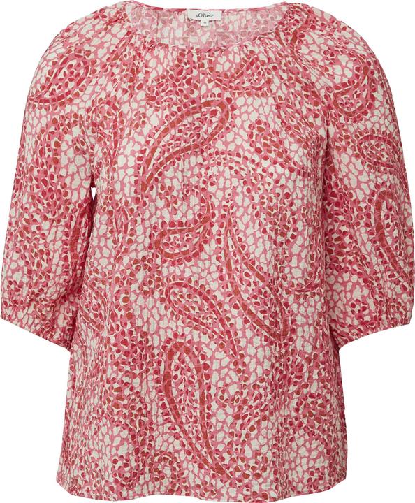 Produktbild S.Oliver Bluse Strukturierte Relaxed-Fit-Bluse mit Raffungen und Raglanärmeln (54)