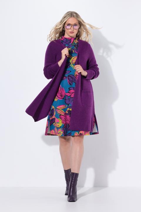Immagine prodotto Ulla Popken Cardigan lungo e aperto con scollo a V e tasche (50, 52)