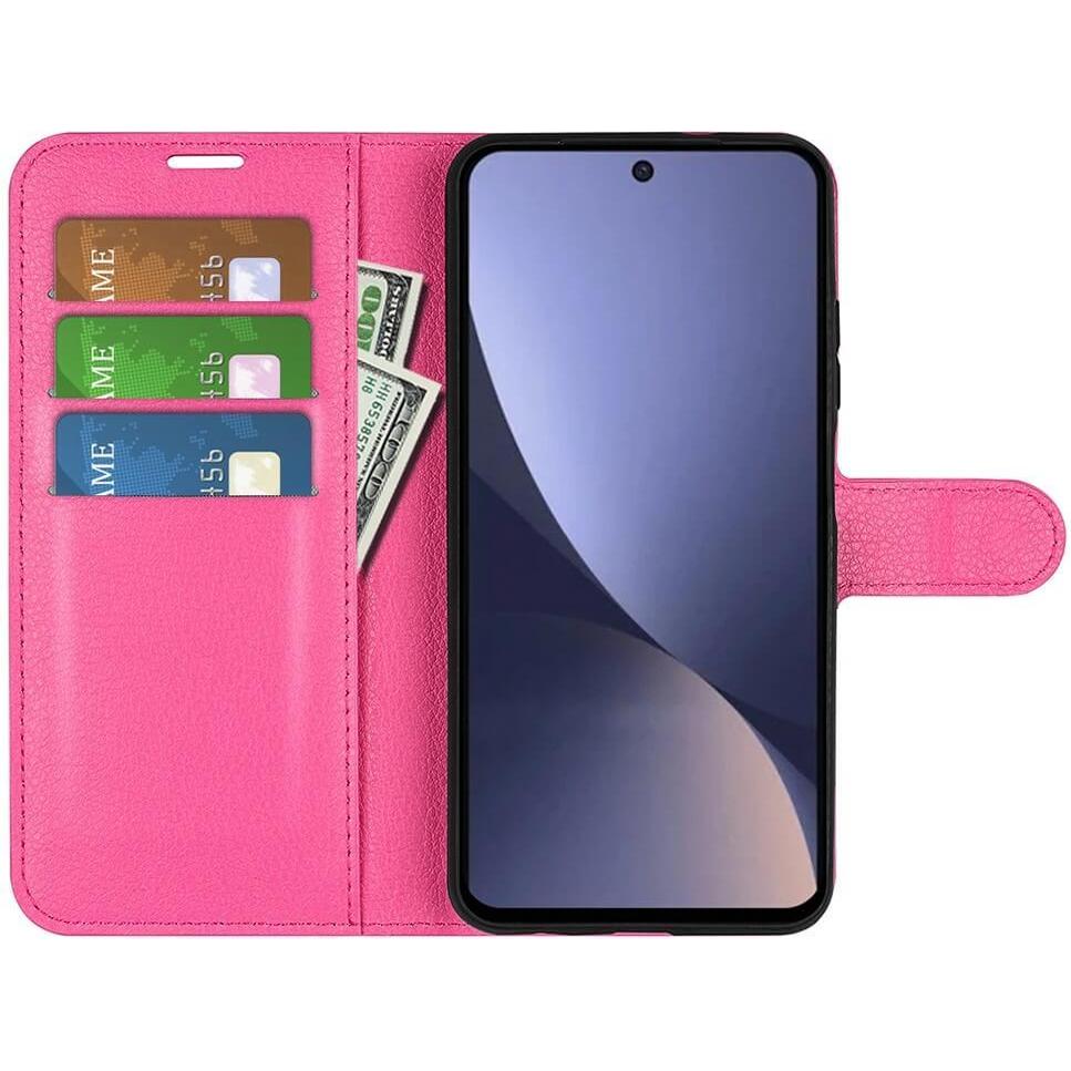 Thumbnail - Cover-Discount Xiaomi 13 Pro - Leder Etui Hülle pink (Xiaomi 13 Pro), Smartphone Hülle, Pink