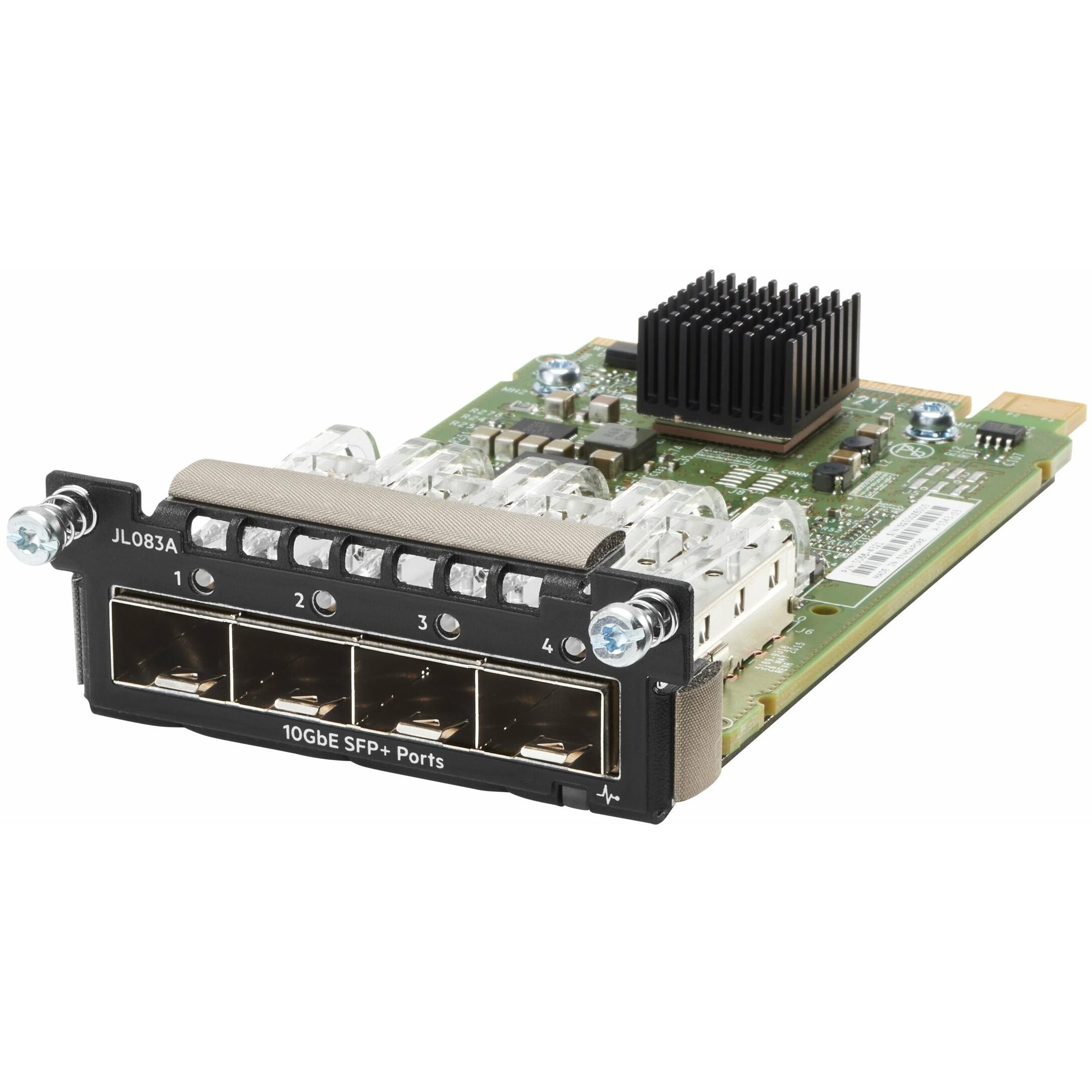 HPE HP Modul JL083A: für HP 3810 Serie (4 Ports), Netzwerk Switch, Schwarz