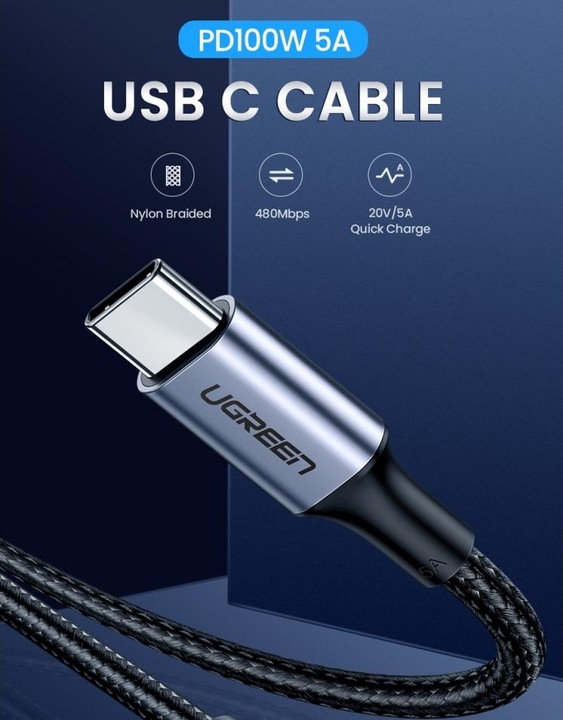 Image du produit Ugreen USB C – USB C (1.50 m, USB 2.0)