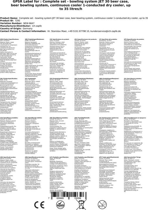 Produktbild Ich-zapfe JET 30 Bierkoffer-Set (35L/h)