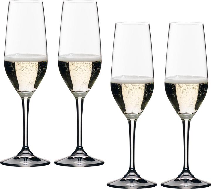 Produktbild Riedel Vivant champagneglas 224 ml kristalglas 4 stuks (0484/08) (29 cl, 4 Gläser, Sektgläser)