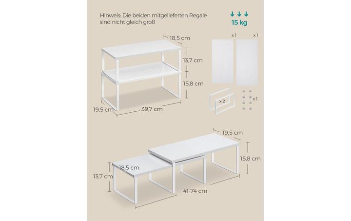 Produktbild Songmics Regal 2er Set