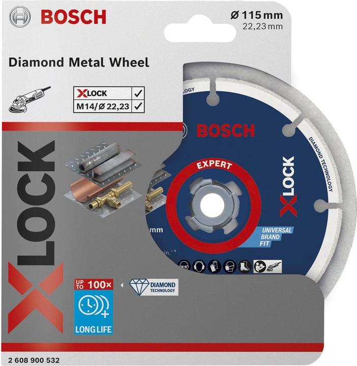 Actual product image Bosch Professional Zubehör Cutting and grinding disc Diamond cutting disc X LOCK Best for Metal 115 x 22.23 mm diameter 1 pc.