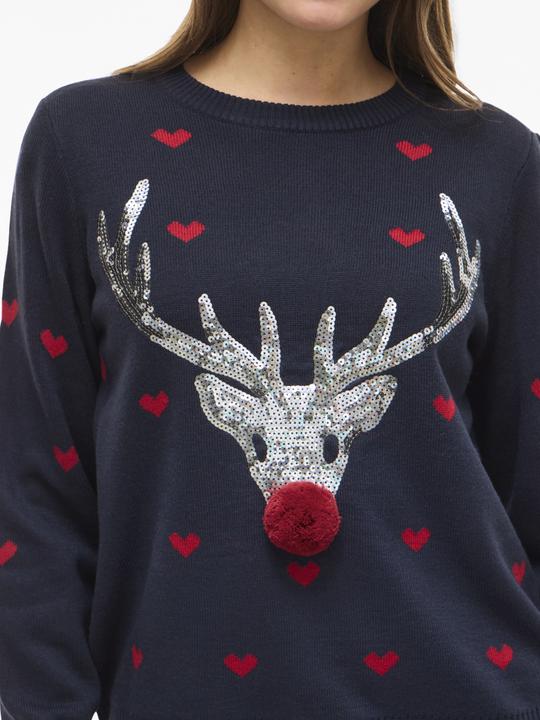 Actual product image Vila VIMISTEL Gestrickter Weihnachtspullover (L)