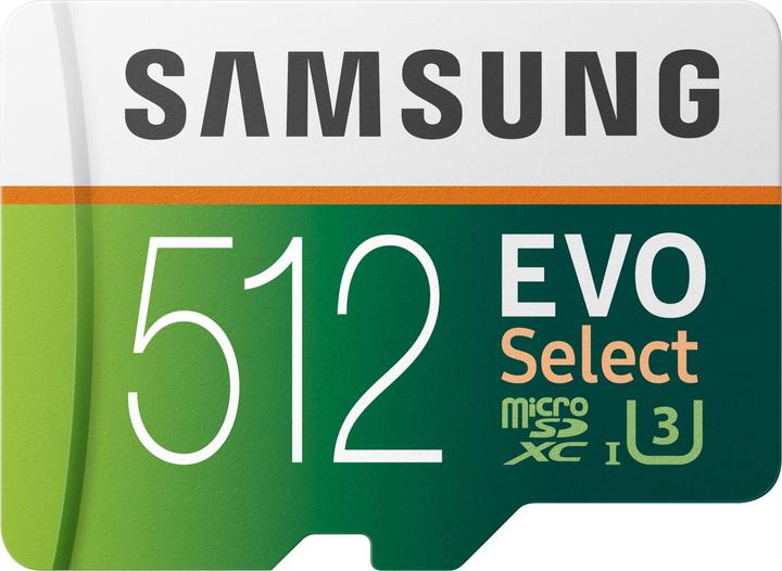 Produktbild Samsung EVO Select microSD Karte (2020) (SD Adapter) (512 GB, microSDXC, U3, UHS-I)