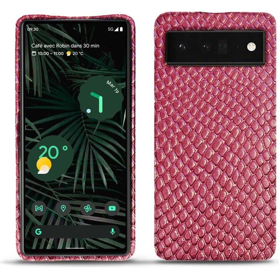 Noreve Lederschutzhülle (Google Pixel 6 Pro), Smartphone Hülle, Rosa