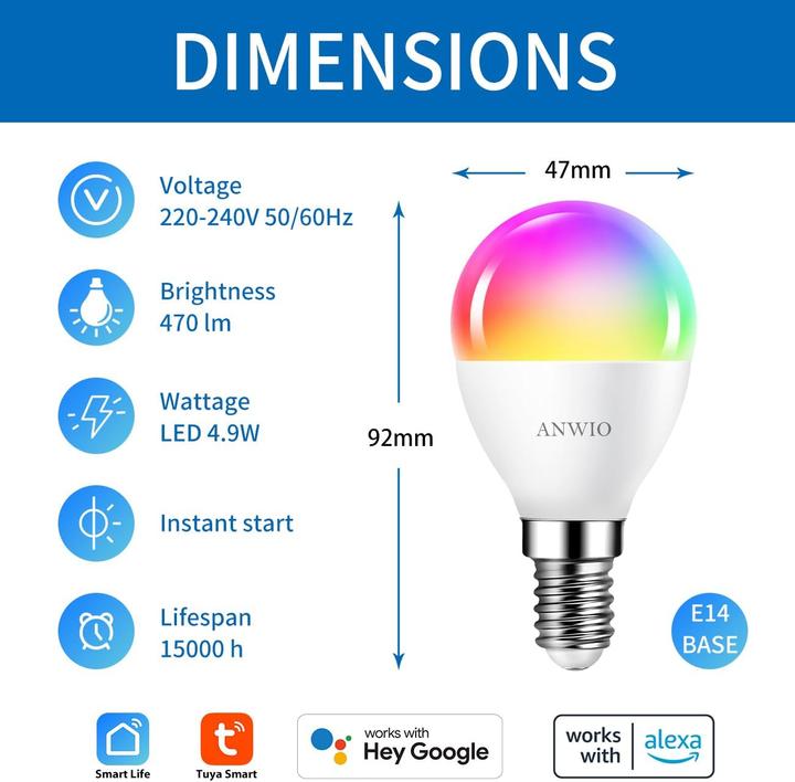 Label énergétique LS LED Tischleuchte Sophia Grün Smart (470 lm, E14)