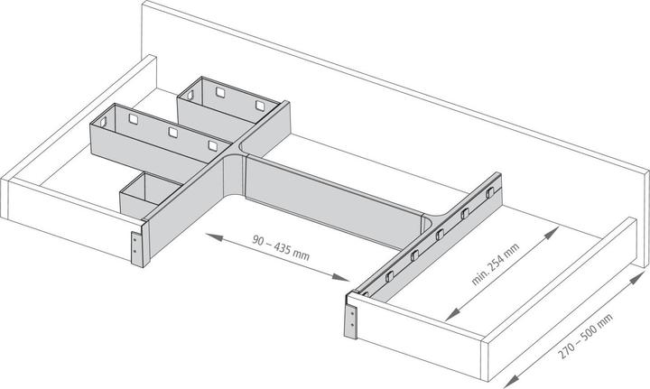 Actual product image Ninka Banio drawer insert with siphon cut-out frame set KS white