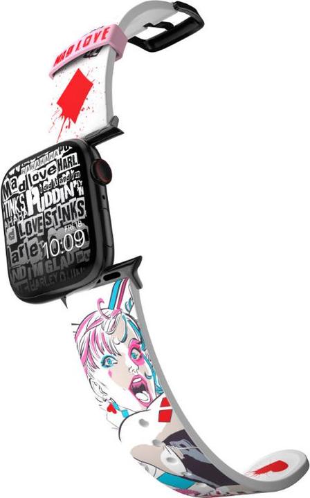 Immagine prodotto Moby Fox Bracciale Smartwatch Harley Quinn Mad Love 22 mm (22 mm, Silicone, Acciaio inossidabile, Apple Watch)