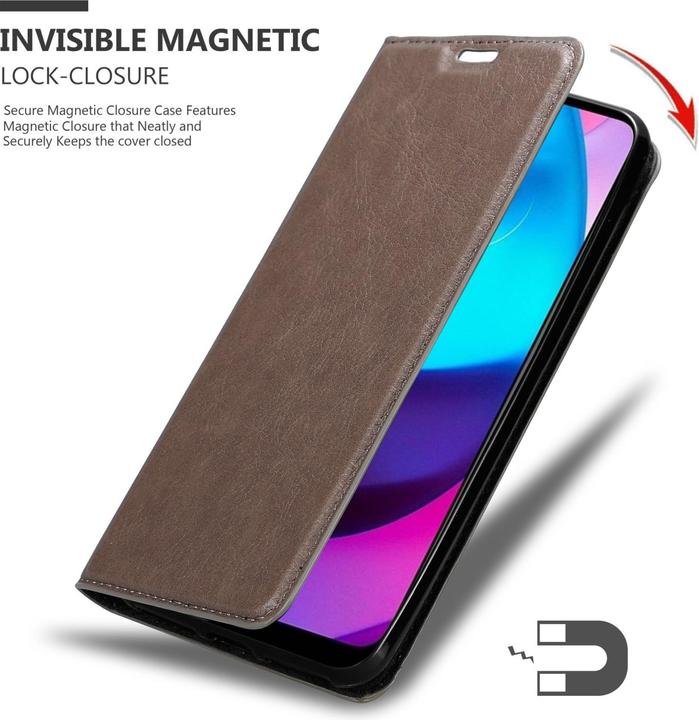 Produktbild Cadorabo Book Invis. Magnet Hülle (Motorola E30, Motorola Moto E20, Motorola Moto E40)