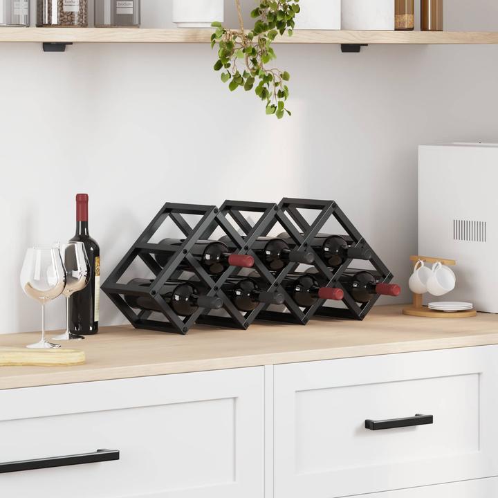 Actual product image vidaXL Wine rack (63 x 16.5 x 25 cm, 9 bottles)