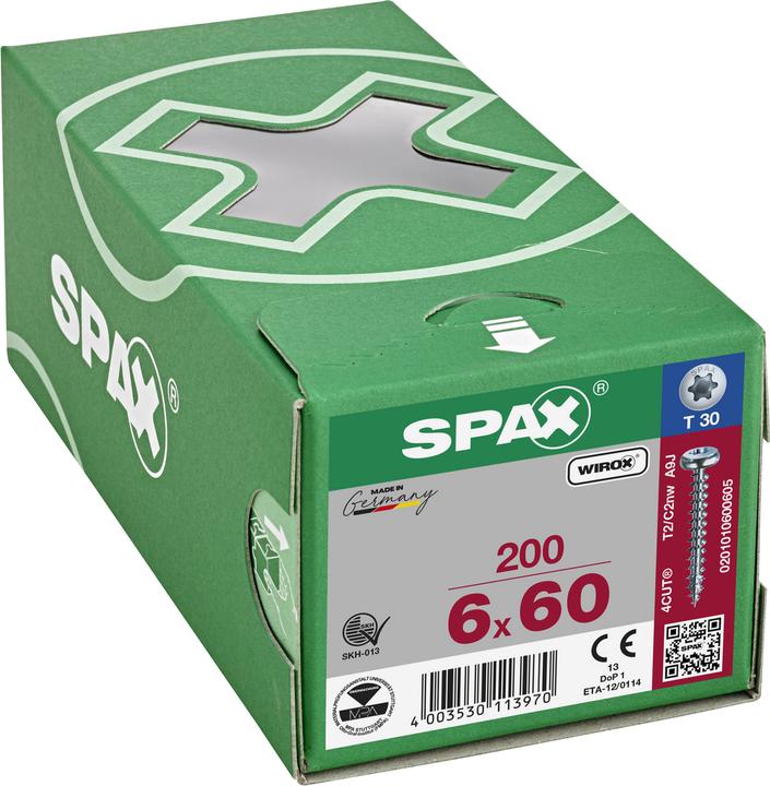 Produktbild Spax Halbrundkopf T-Star Plus T30 Vollgewinde Wirox (200 Schrauben pro Stück)
