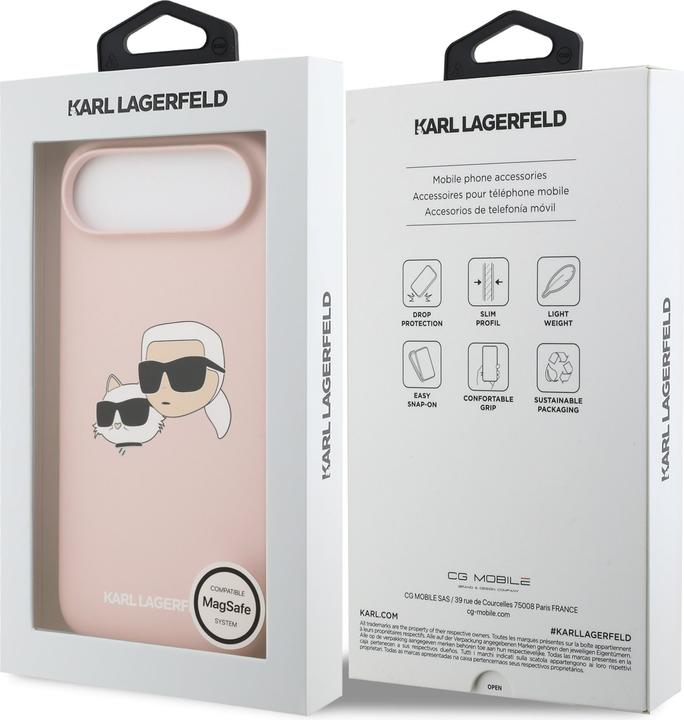 Actual product image Karl Lagerfeld Hülle Liquid aus Silikon mit Karl- und Choupette-Design, kompatibel mit MagSafe (Apple iPhone Air)