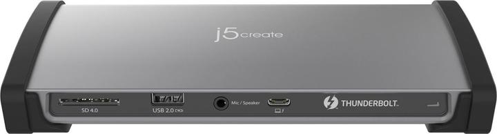 Produktbild j5Create JTD562-FN Docking station 8K Thunderbolt™ 4 - UE, Cablato, Thunderbolt 4, 96 W, 3,5 mm, 10 (USB-C)