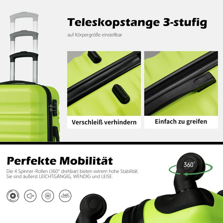 Actual product image Coolife Hartschalenkoffer mit TSA-Schloss und Rollen (93 l)