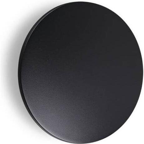 Ideal lux, Gartenbeleuchtung, PUNTO LED Wandleuchte 16W ⌀300mm Schwarz IP54 warmweiss 328577 (1850 lm, IP54)