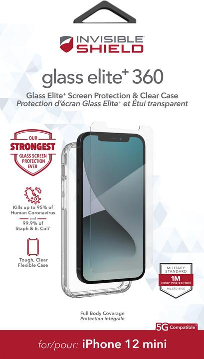 Actual product image Zagg InvisibleShield Glass Elite+ 360 (Apple iPhone 12 mini)