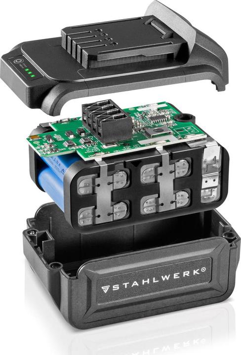 Produktbild Stahlwerk 20 V Akku 4Ah Li-Ion Ersatzakku passend für Werkzeuge (20 V)