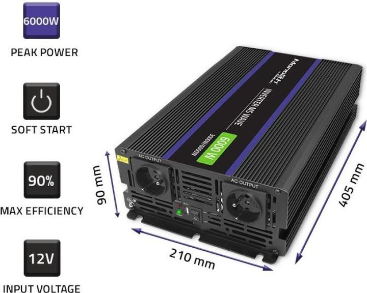 Produktbild Qoltec 51929 voltage conver. 6000 MS