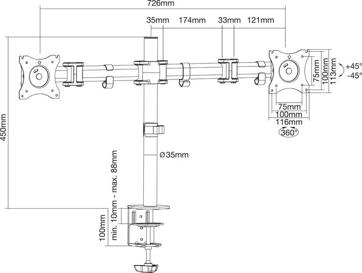 Image du produit InLine Support de table (Tables, 27", 8 kg)