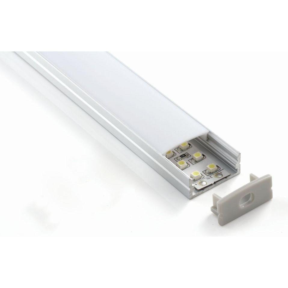 Synergy 21 LED UProfil 200cm ALU014 schwarz black, Netzwerkkarte, Schwarz