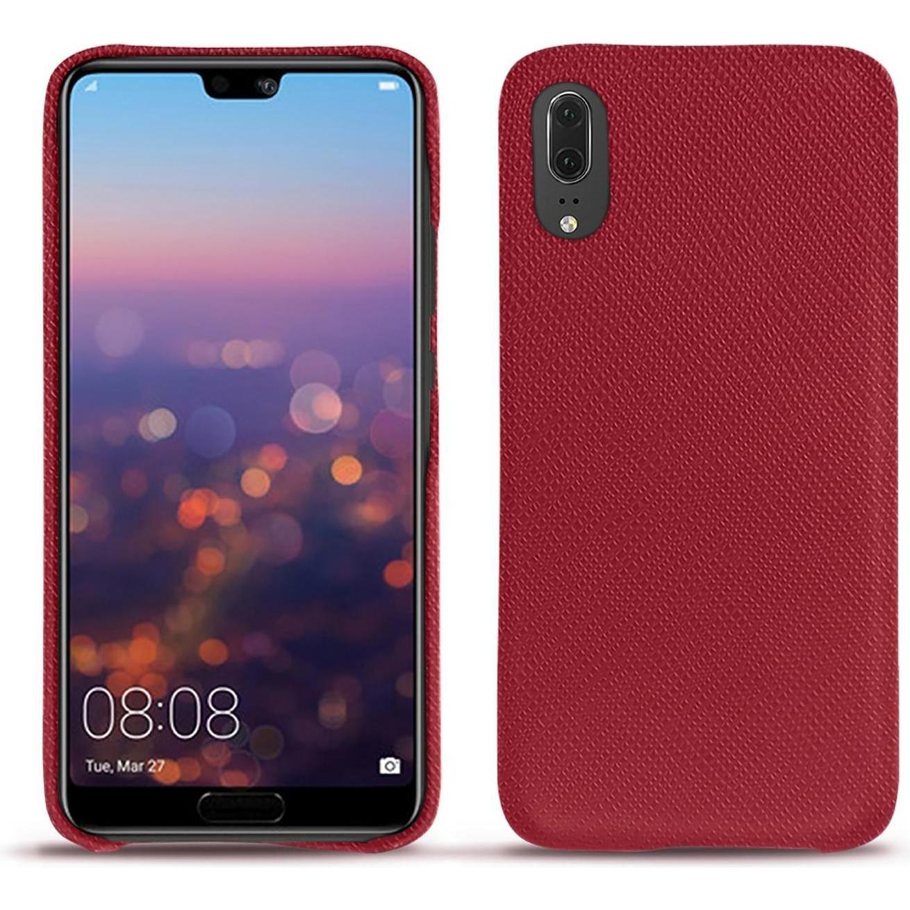 Thumbnail - Noreve Lederschutzhülle (Huawei P20), Smartphone Hülle, Rot