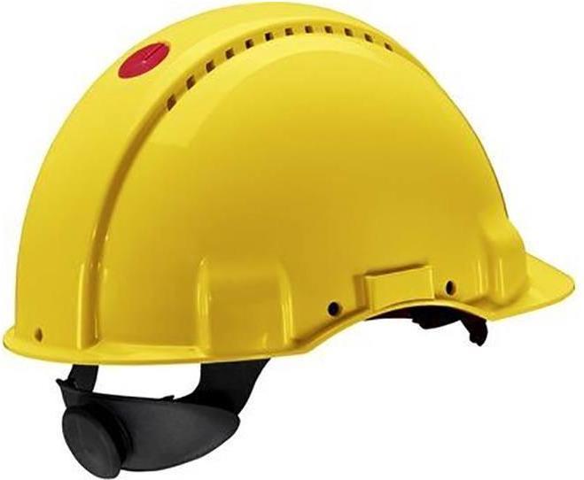 Actual product image 3M Safety helmet G3000 ventilated, with Uvicator™ sensor, Pinlock, sweatband, yellow (54 - 62 cm)