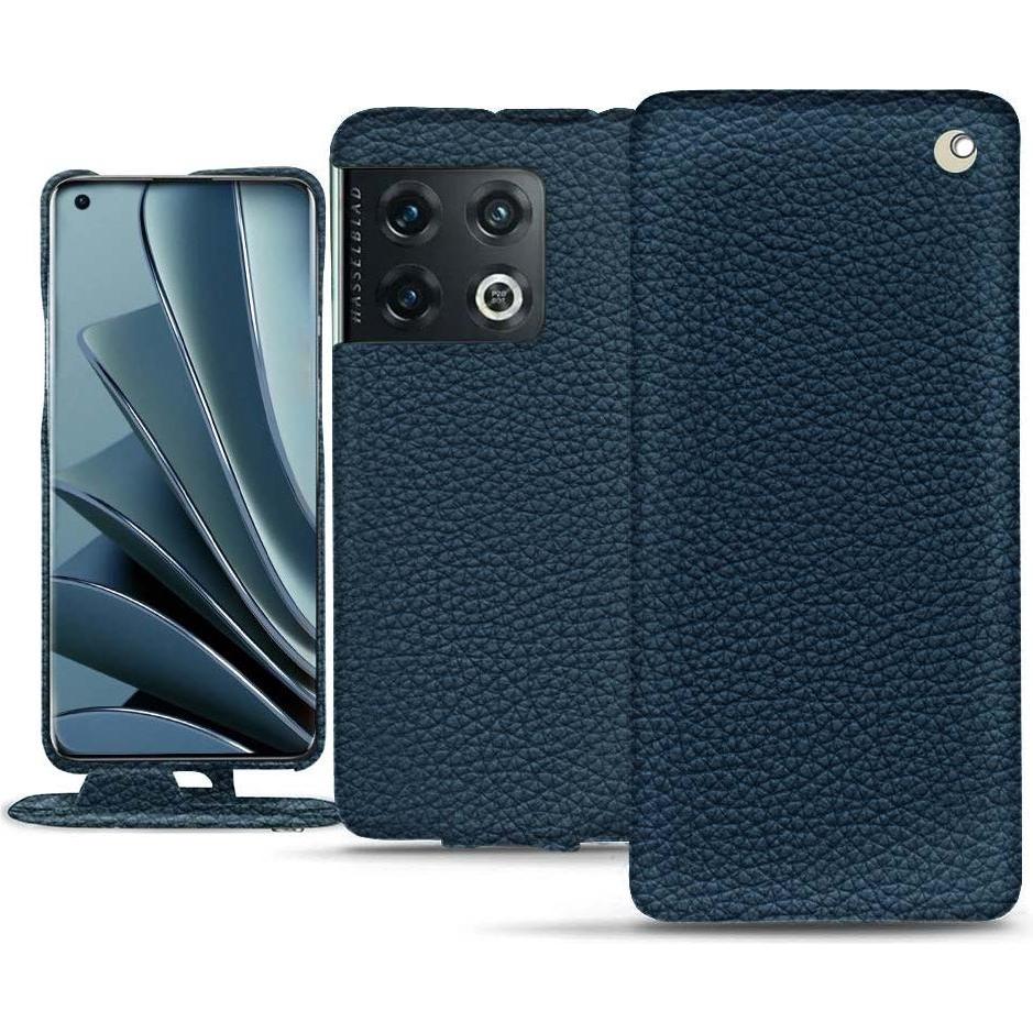 Thumbnail - Noreve Lederschutzhülle vertikal (OnePlus 10 Pro), Smartphone Hülle, Blau