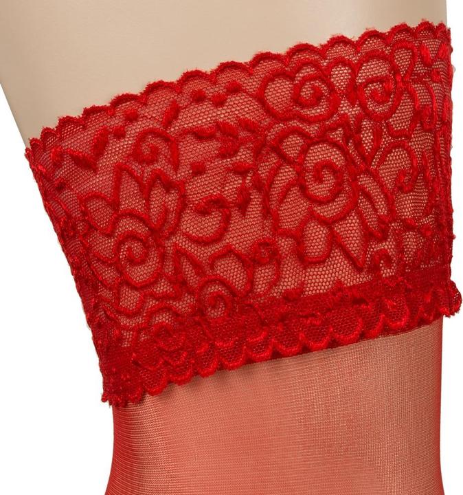 Produktbild Cottelli Collection Strümpfe mit Spitze rot (XL)