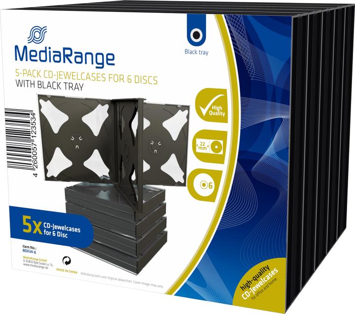 Immagine prodotto MediaRange Custodia CD vuota per 6 dischi