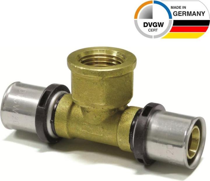 Immagine prodotto Sanpro Raccordo a T con filettatura femmina TH, dimensione 32x3, filettatura 1/2". (Collegamento alla stampa)