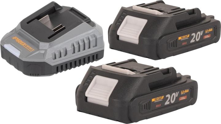 Produktbild Procraft LP20 Akku LED Strahler 20 V IP 20 + 2x Akku 2,0 Ah + Ladegerät
