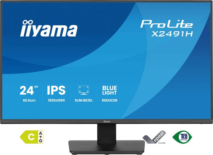 Actual product image iiyama 60,5cm (23,8") X2491H-B1 16:9 HDMI+DP IPS (1920 x 1080 pixels, 23.80")