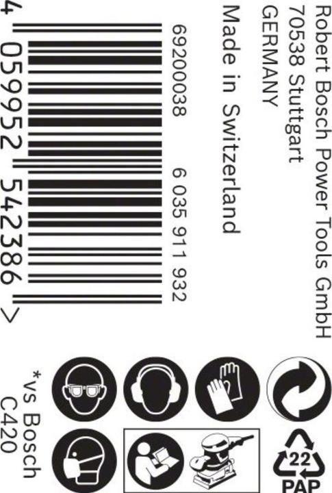Actual product image Bosch Professional Zubehör Expert C470 Sandpaper roll for hand sanding,115 mm, 5 m, G 180 (180)