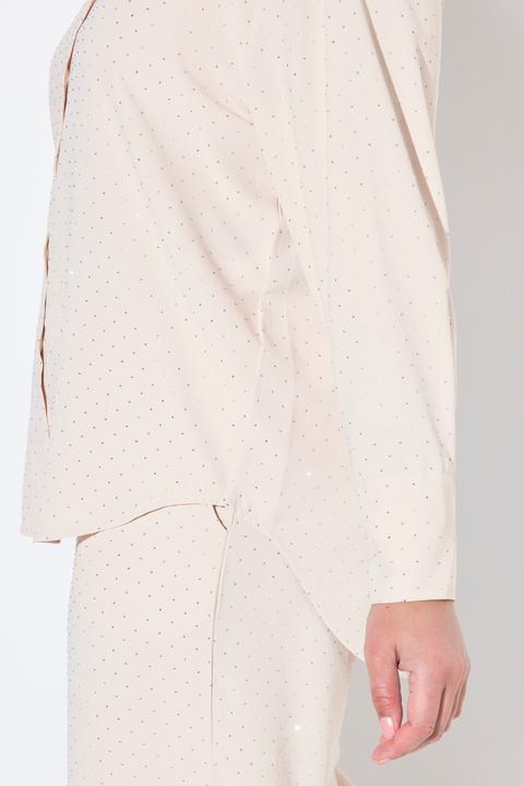 Produktbild Miamoda Bluse, oversized, allover mit Glitzersteinchen (54)