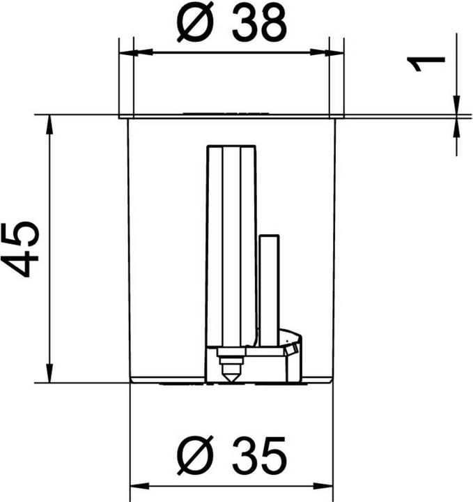 Image du produit OBO Bettermann Prise murale HW, étanche à l'air HG 45-WA-L, avec couvercle
