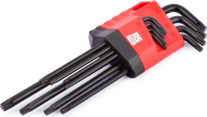 Produktbild RS PRO L-Form TORX®-Schlüsselsatz Lang, CrV-Stahl 8-teilig, T10, T15, T20, T25, T27, T30, T40, T9