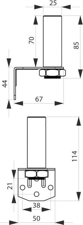 Actual product image Compro Mounting bracket with tube