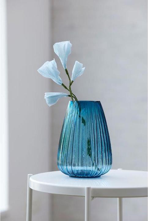 Actual product image Bitz Vase Kusintha 22 cm, Blue (1 x, 16 x 16 x 23.5 cm, 6.02 l)