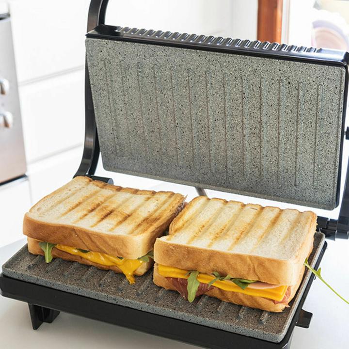 Produktbild Cecotec Appareil à Croque-Monsieur, Panini, Plancha Rock'nGrill (Noir/Argent)