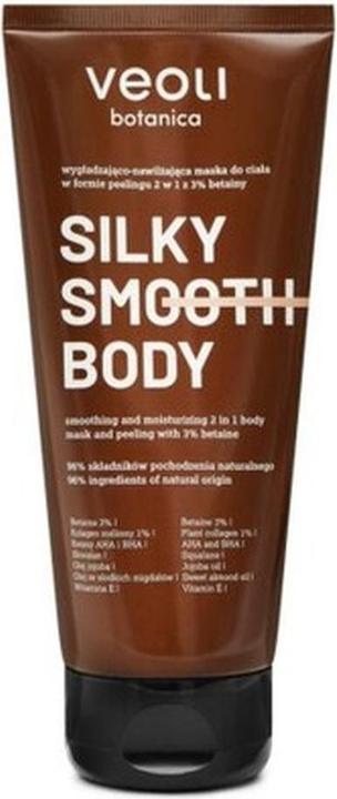Veoli Botanica VEOLI BOTANICA Silky Smooth Body wygładzająco-nawilżająca maska do ciała w formie peelingu 180ml (Körpercreme, 180 ml)