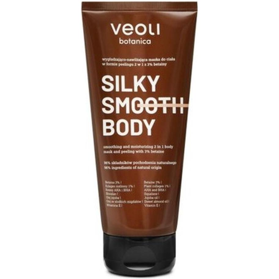 Veoli Botanica, Lozione corpo, Silky Smooth Body wygładzająco-nawilżająca maska do ciała w formie peelingu 180ml (Crema corpo, 180 ml)