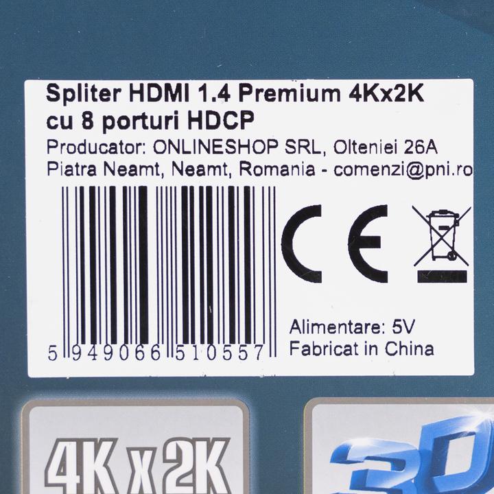 Image du produit PNI Séparateur HDMI 1.4 premium avec 8 ports HDCP 4Kx2K